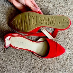 Red Franco Sarto flats